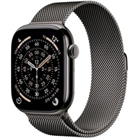 Apple Watch Series 11 GPS + Cellular 46mm Slate Titanium Case with Slate Milanese Loop - S/M