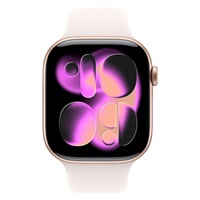 Apple Watch Series 11 GPS + Cellular 42mm Rose Gold Aluminium Case with Light Blush Sport Band - S/M
