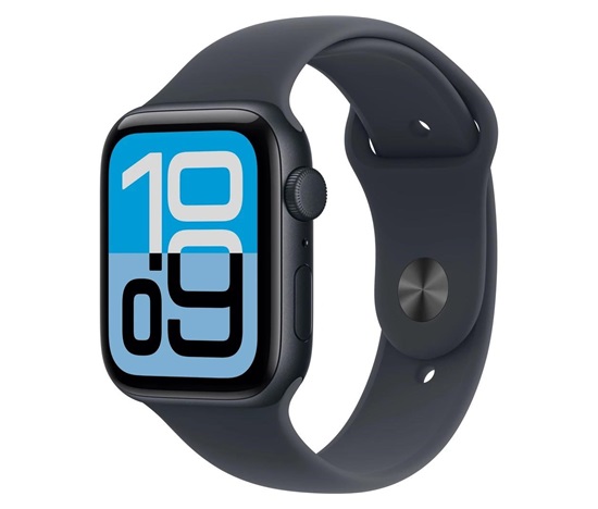 Apple Watch SE 3 GPS 44mm Midnight Aluminium Case with Midnight Sport Band - S/M