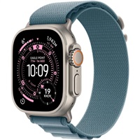 Apple Watch Ultra 3 GPS + Cellular 49mm Natural Titanium Case with Light Blue Alpine Loop - Large