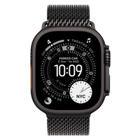 Apple Watch Ultra 3 GPS + Cellular 49mm Black Titanium Case with Black Titanium Milanese Loop - Small