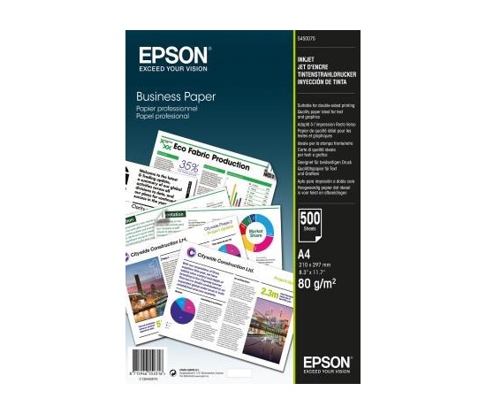 EPSON Paper A4 Inkjet Business pre atramentové tlačiarne 80 g/m2, 500 listov