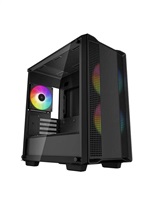 DEEPCOOL Case CC360 ARGB, mATX, Průhledná bočnice, 3x120mm Fan, černá