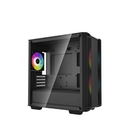 DEEPCOOL Case CC360 ARGB, mATX, Průhledná bočnice, 3x120mm Fan, černá