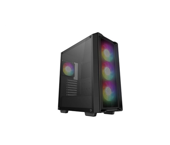DEEPCOOL Case CC560 MESH V2, ATX, ARGB, Průhledná bočnice, 4x120mm ventilátor, černá