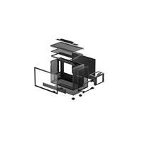 DEEPCOOL Case CH160 PLUS, mATX, Průhledná bočnice, černá