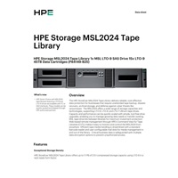 HPE Storage MSL2024 Tape Library 1x MSL LTO-9 SAS Drive 15x LTO-9 45TB Data Cartridges