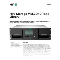 HPE Storage MSL3040 Tape Library 1x MSL LTO-9 Fibre Channel 20x LTO-9 45TB Data Cartridges