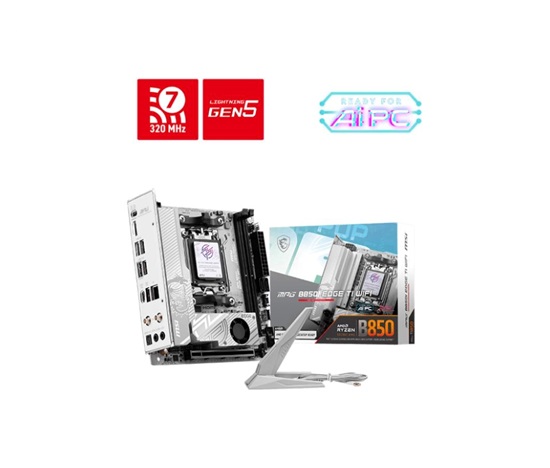 MSI MB Sc MPG B850I EDGE TI WIFI,AMD B850, 2xDDR5, 1xHDMI, WiFi, ATX