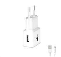 WG - Síťová nabíječka 1x USB-A, Quick Charge 3.0, 5V-9V-12V + kabel USB-A na Micro USB, white