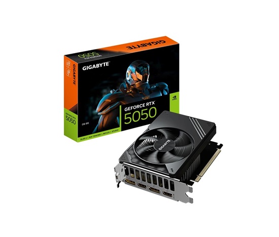 GIGABYTE VGA NVIDIA GeForce RTX 5050 D6 8G, RTX 5050, 8G GDDR6, 2xDP, 2xHDMI