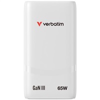 VERBATIM GaN Nabíječka Fold 'n' Go 65W, 2xUSB-C, bílá