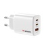 VERBATIM GaN Nabíječka Essentials 65W, 2xUSB-C, 1xUSB-A, bílá