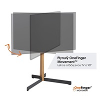 Vogel's TV 40-77'', natáčení ±45°, VESA 600x400 mm, výška středu VESA 780-980 mm, 50 kg, dub + černá ocel