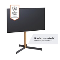 Vogel's TV 40-77'', natáčení ±45°, VESA 600x400 mm, výška středu VESA 780-980 mm, 50 kg, dub + černá ocel