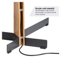 Vogel's TV 40-77'', natáčení ±45°, VESA 600x400 mm, výška středu VESA 780-980 mm, 50 kg, dub + černá ocel