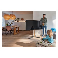 Vogel's TV 40-77'', natáčení ±45°, VESA 600x400 mm, výška středu VESA 780-980 mm, 50 kg, dub + černá ocel