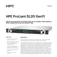 HPE PL DL20 gen11 6333P (3.1G/6C) 1x32G (P64339) 4SFF NS204i-u (2x480Gnvme) VROC 1x800W 4x1G NBD333 Smart Choice