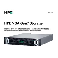 HPE MSA 2070 SFF 2x10/25GbE iSCSI 4-port Controller 12x7.68TB SSD 4x25Gb iSCSI XCVR 92TB Storage Array Smart Choice