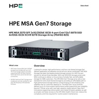HPE MSA 2070 SFF 2x10/25GbE iSCSI 4-port Controller 12x7.68TB SSD 4x10Gb iSCSI XCVR 92TB Storage Array Smart Choice