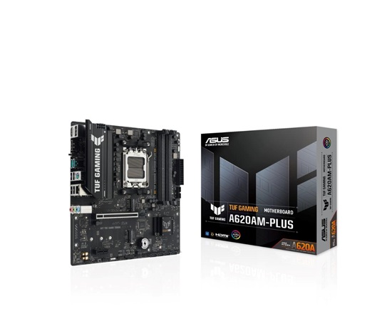 ASUS MB Sc AM5 TUF GAMING A620AM-PLUS, 4xDDR5, 2xDP, 1xHDMI, mATX