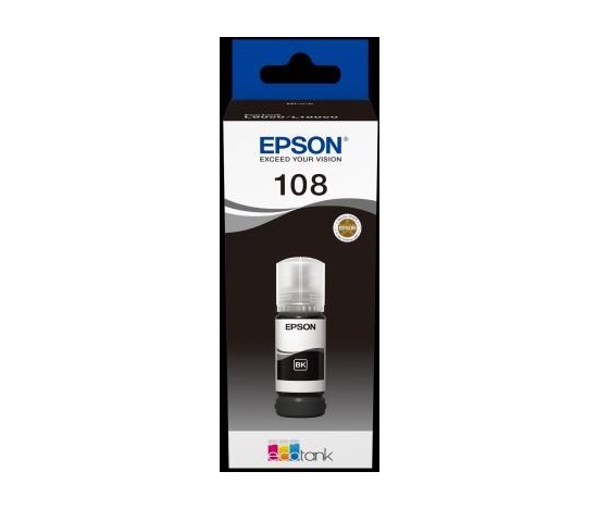 BAZAR - EPSON 108 EcoTank Black ink bottle - Poškozený obal (Komplet)