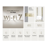 MERCUSYS ME25BE WiFi7 Extender/Repeater (BE3600,2,4GHz/5GHz,1xGbELAN)