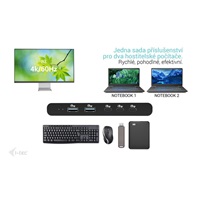 i-tec KVM Docking Station HDMI for 2 hosts, Power Delivery 2x 100W