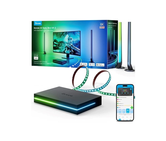 Govee AI Sync Box Kit 2 Smart sada PC osvětlení 27-34" + LED panely