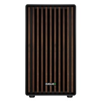 EVOLVEO Panthera, skříň mATX, 3x ARGB ventilátor 120mm, dřevěný přední panel + skleněná bočnice