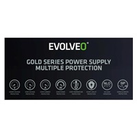 EVOLVEO G650 zdroj 650W, 80+ GOLD, ATX 3.1, aPFC, 140 mm ventilátor