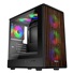 EVOLVEO Panthera, skříň mATX, 6x ARGB ventilátor 120mm, dřevěný přední panel + skleněná bočnice
