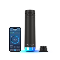 HidrateSpark PRO 2 chytrá lahev s brčkem, 621 ml, černá