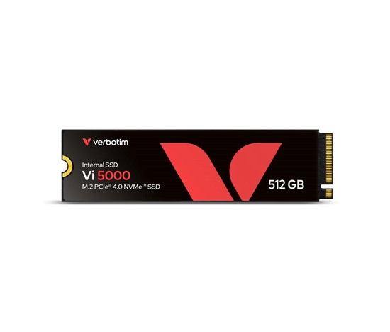 VERBATIM SSD Vi5000 Internal PCIe NVMe M.2 SSD 512GB , W2500/ R 5000 MB/s