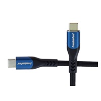 PremiumCord USB-C kabel ( USB 3.2 GEN 2x2, 5A, 100W, 20Gbit/s ) 0,5m, bavlněný oplet