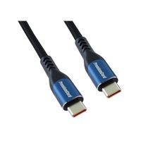 PremiumCord USB-C kabel ( USB 3.2 GEN 2x2, 5A, 100W, 20Gbit/s ) 1m, bavlněný oplet