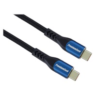 PremiumCord USB-C kabel ( USB 3.2 GEN 2x2, 5A, 100W, 20Gbit/s ) 1,5m, bavlněný oplet