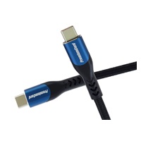 PremiumCord USB-C kabel ( USB 3.2 GEN 2x2, 5A, 100W, 20Gbit/s ) 1,5m, bavlněný oplet