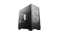 DEEPCOOL Case CG380 3F, mATX, ARGB, Průhledná bočnice, 3x120mm Fan, černá