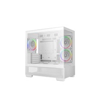 DEEPCOOL Case CG380 3F WH, mATX, ARGB, Průhledná bočnice, 3x120mm Fan, bílá