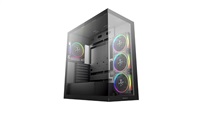 DEEPCOOL Case CG580 4F V2, ATX, Průhledná bočnice, 4x120mm ARGB, černá