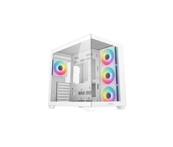 DEEPCOOL Case CG530 4F WH, ATX, Průhledná bočnice, 4x120mm ARGB, bílá