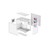 DEEPCOOL Case CG530 4F WH, ATX, Průhledná bočnice, 4x120mm ARGB, bílá