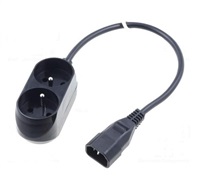 Prodlužovací přívod 2x230V pro UPS (IEC320-C14), 30cm