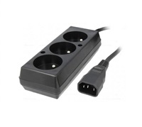 Prodlužovací přívod 3x230V pro UPS (IEC320-C14), 30cm