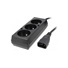 Prodlužovací přívod 3x230V pro UPS (IEC320-C14), 30cm