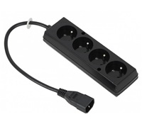 Prodlužovací přívod 4x230V pro UPS (IEC320-C14), 30cm