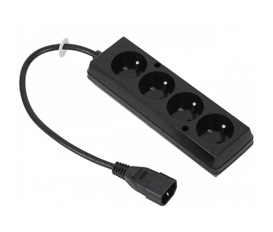 Prodlužovací přívod 4x230V pro UPS (IEC320-C14), 30cm