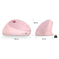 CONNECT IT FOR HEALTH LADIES PINK Bezdrátová vertikální myš, ergonomická, růžová