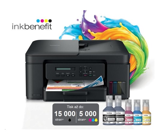 BAZAR - BROTHER multifunkce inkoustová DCP-T730DW - A4 128MB 2400x600 16ppm ADF USB 2.0. WIFI  - INKTANK - Poškozený oba